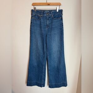 Women’s J. Crew Trousers Five Pocket Wide Leg Denim Trouser Pants Size 26